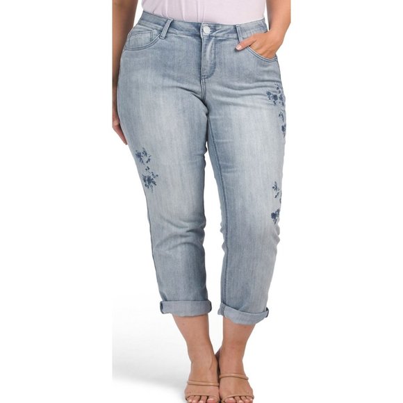 DEMOCRACY Size 22 Plus Ab Solution Girlfriend Ankle Jeans - Picture 3 of 12